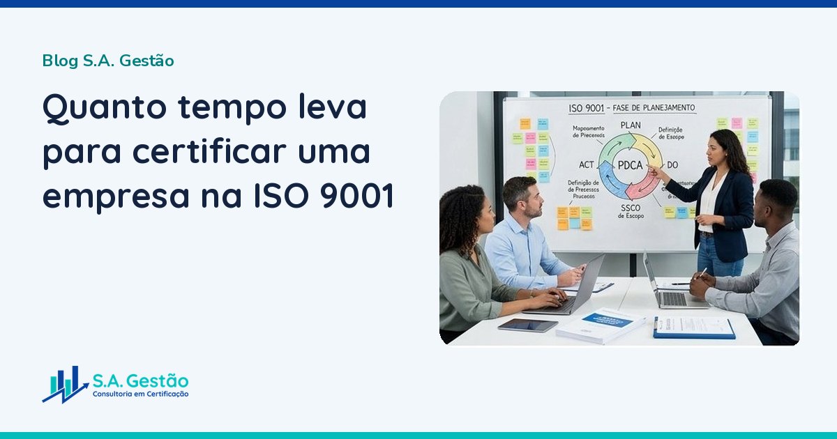 Capa do artigo: Quanto tempo leva para certificar uma empresa na ISO 9001